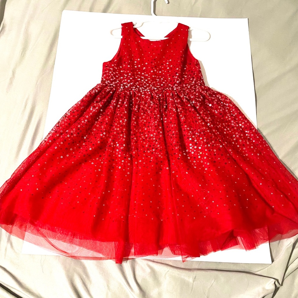 Kids Red Sparkling Dress